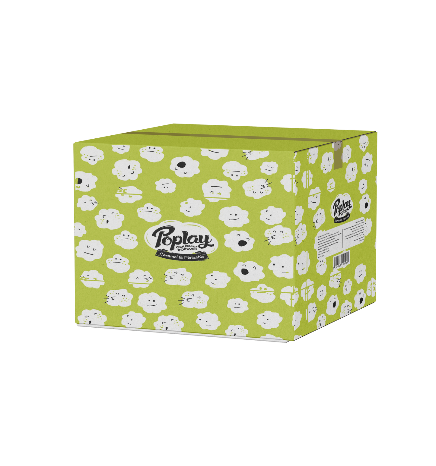 POPLAY Caramel & Pistachio Popcorn Box – 12 Pack Box
