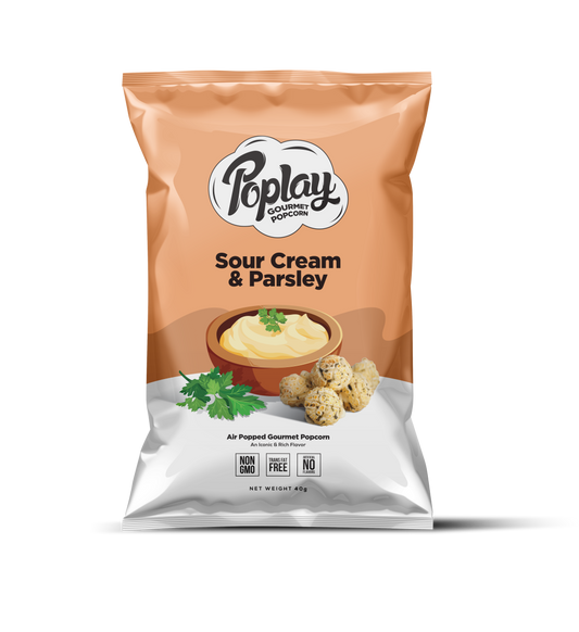POPLAY Sour Cream & Parsley Popcorn