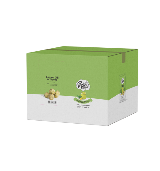 POPLAY Lime & Dill Popcorn - 12 Pack Box