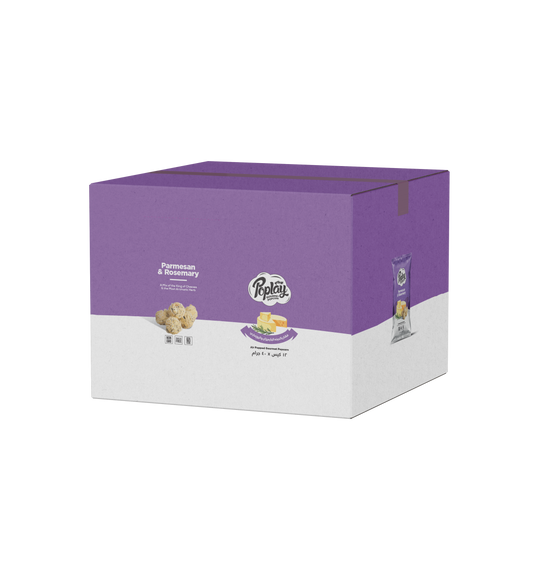 POPLAY Parmesan & Rosemary Cheese – 12 Pack Box
