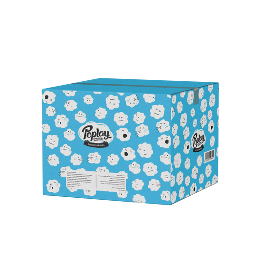POPLAY Salted Caramel Popcorn Box – 12 Pack Box